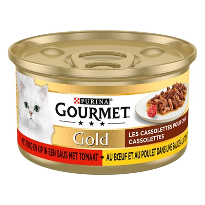 Gourmet Gold Cassolettes Duet Van Vlees In Saus Met Tomaten